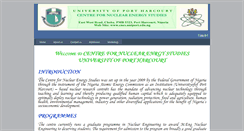 Desktop Screenshot of cnes.uniport.edu.ng